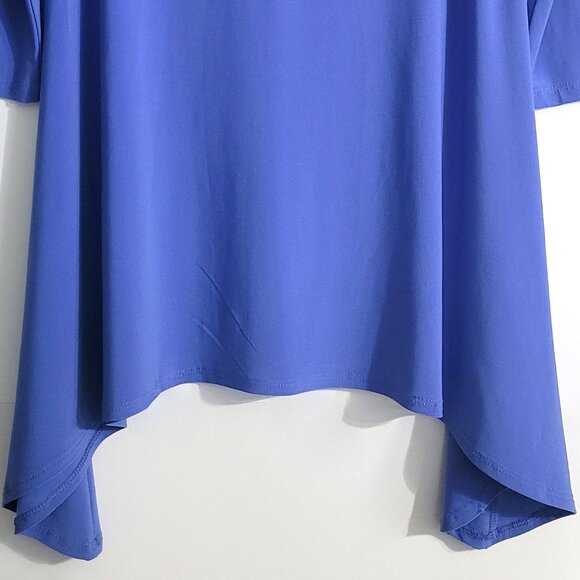 Clara Sunwoo Womens Long Sleeve Tunic Size XS Blue Keyhole Neck Asymmetric Hem - Picture 4 of 8